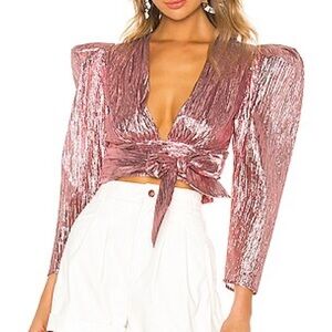 Atoir Pink Close Call Metallic Women Top size 6
